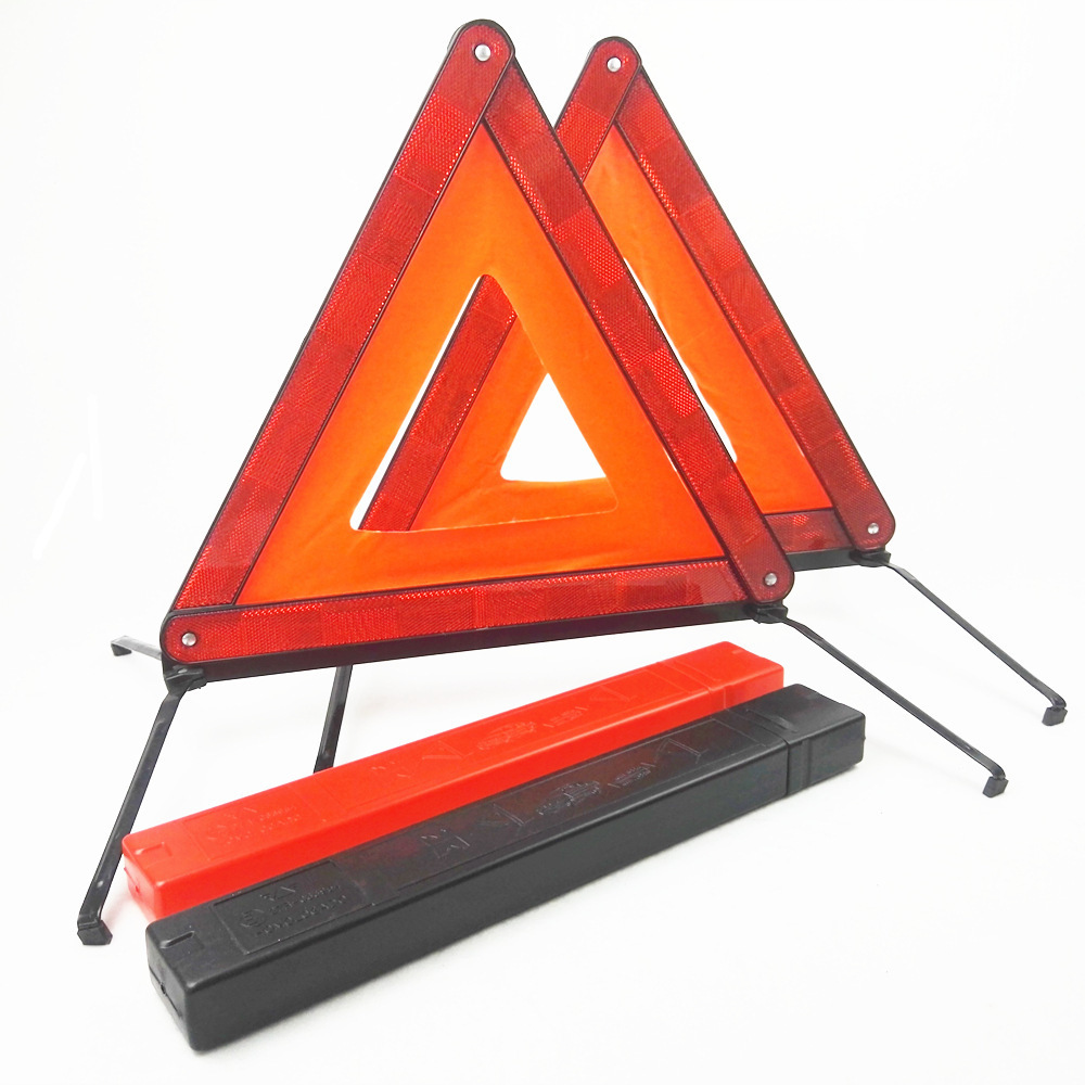 Car breakdown emergency  reflectors roadside motorcycle truck car safety warning triangle