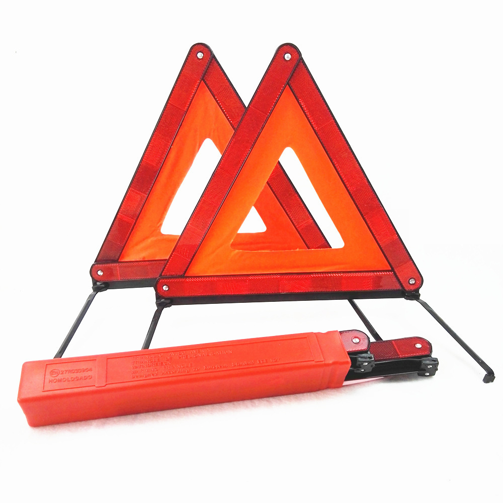 Car breakdown emergency  reflectors roadside motorcycle truck car safety warning triangle