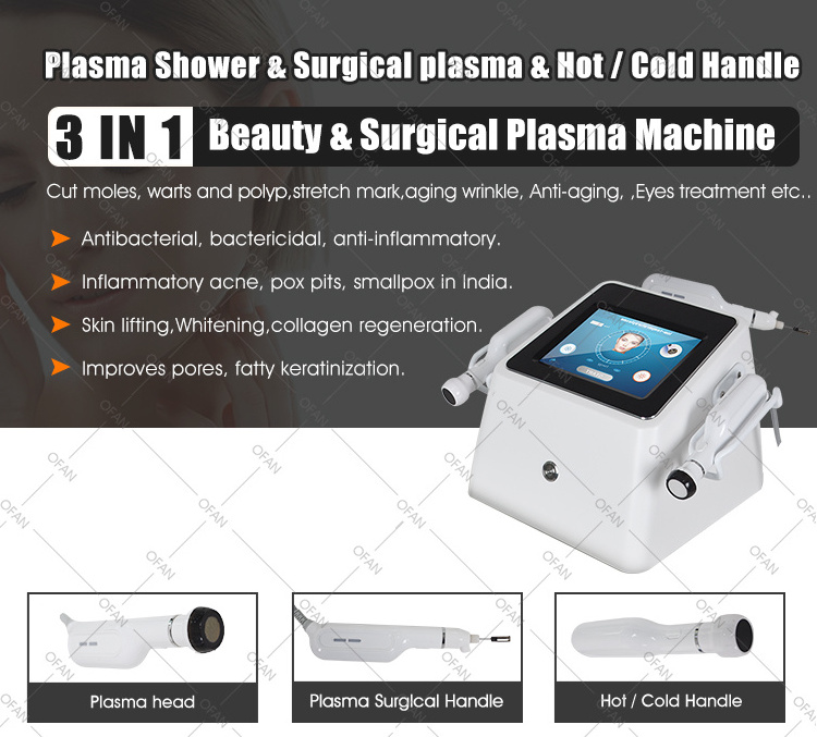 3 in 1 pigment removal machine tattoo wart plasma pen cold plasma treatment machine