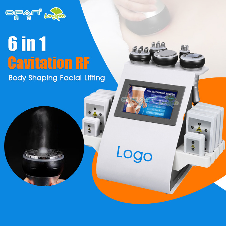 Radio Frequency Fat Ultrasonic RF Laser Slimming 6 In 1 Vacuum Cavitation Machine Kim 8 Slimming System