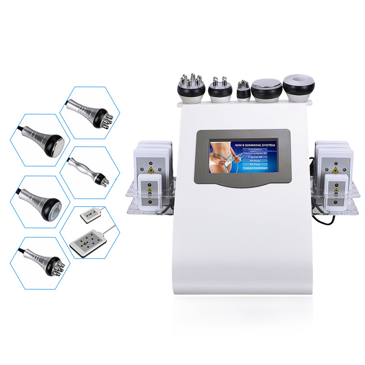 Radio Frequency Fat Ultrasonic RF Laser Slimming 6 In 1 Vacuum Cavitation Machine Kim 8 Slimming System