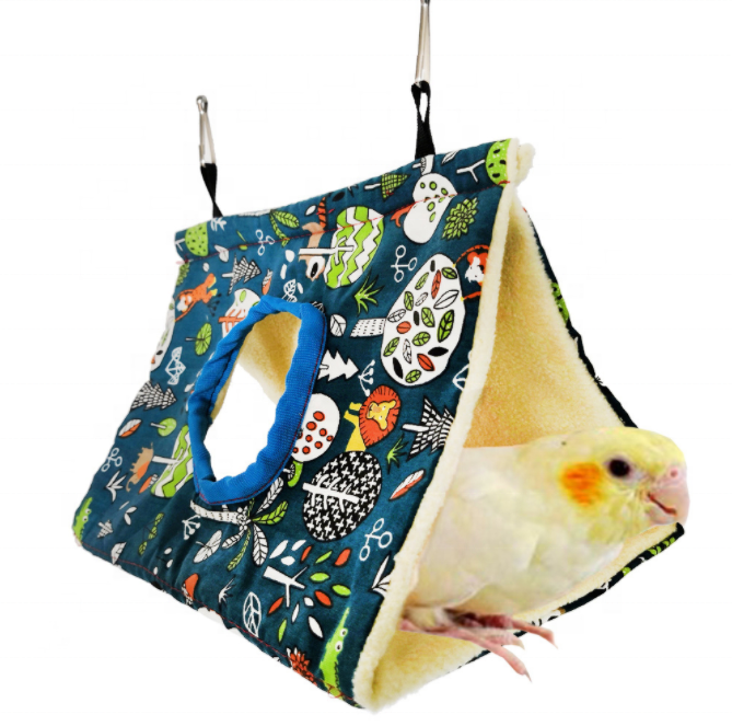 Colorful Small Warm Hamster Hammock Parrot Canary Bird Triangle Nest for Cage Hanging For Parrots Parakeet