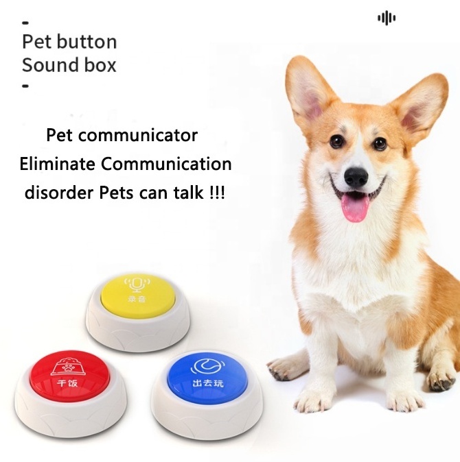 New Design sound voice music pet dog buttons for communication talking recording easy button for promotional