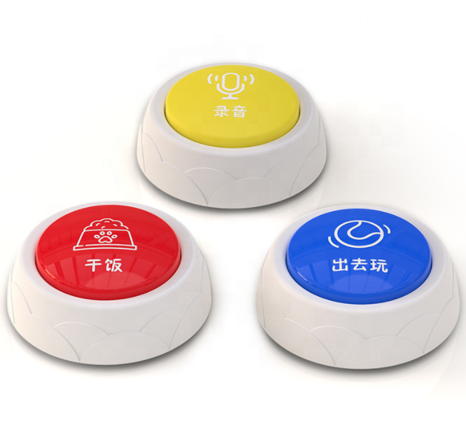 New Design sound voice music pet dog buttons for communication talking recording easy button for promotional