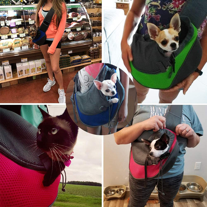 Large Capacity Waterproof Dog Poop Bag Pet Sling Carrier Sling Carrier for Dogs Cats for Outdoor