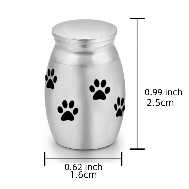 Hot Sell Printed Multi Colors Air Tight Stainless Steel Pet Cremation Urn Cat Dog Memorial Urn for Ashes