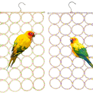 Bird Parrot Rope Perch Swing Hanging Toys Bird Perch Climbing Rope Net Ladders Parrot Chew Toys