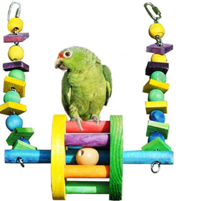 Pets Supplies Natural Wooden Blocks Bird Chewing Toys Parrots Cage Bite Birds Parrot Toy