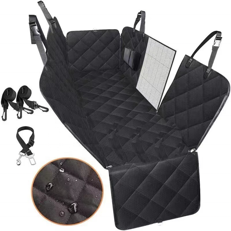 100% Waterproof Black Universal Small Animals Polyester Padded pet backseat Rear Back Seat Mat Pet Dog Car Seat Cover For Car