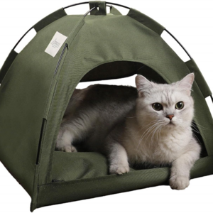 Foldable 2-in-1 with Removable Cushioned Pillow small Pet Bed Tent for Indoor Cats Clearance Warm Cat Tent