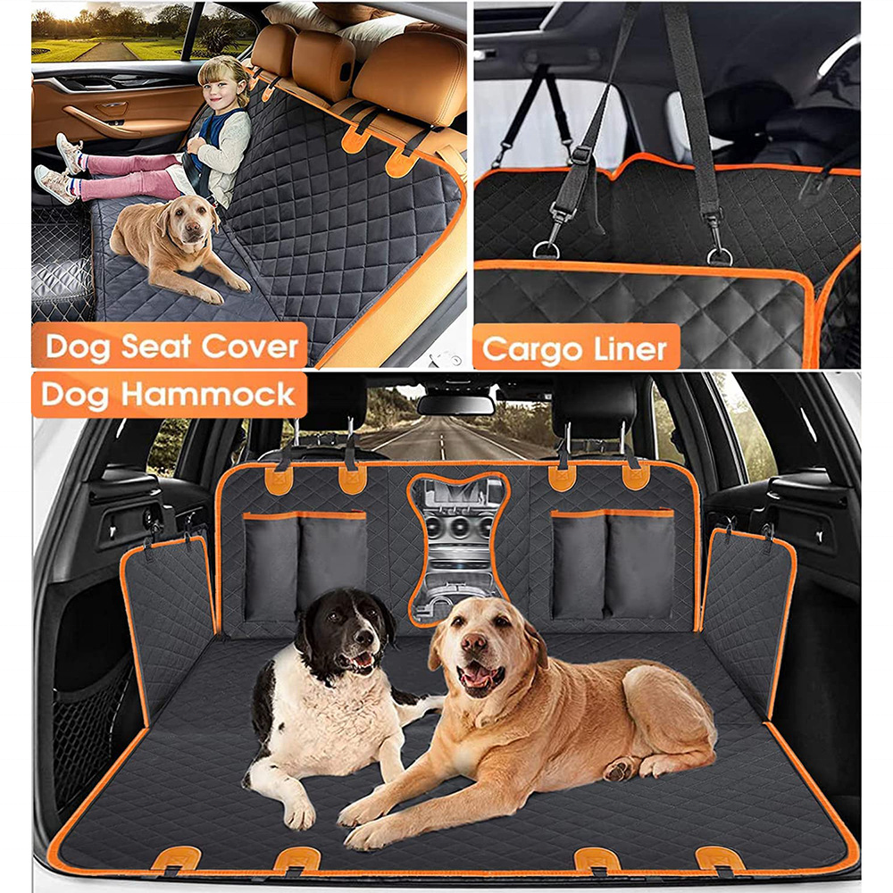 100% Waterproof Black Universal Small Animals Polyester Padded pet backseat Rear Back Seat Mat Pet Dog Car Seat Cover For Car