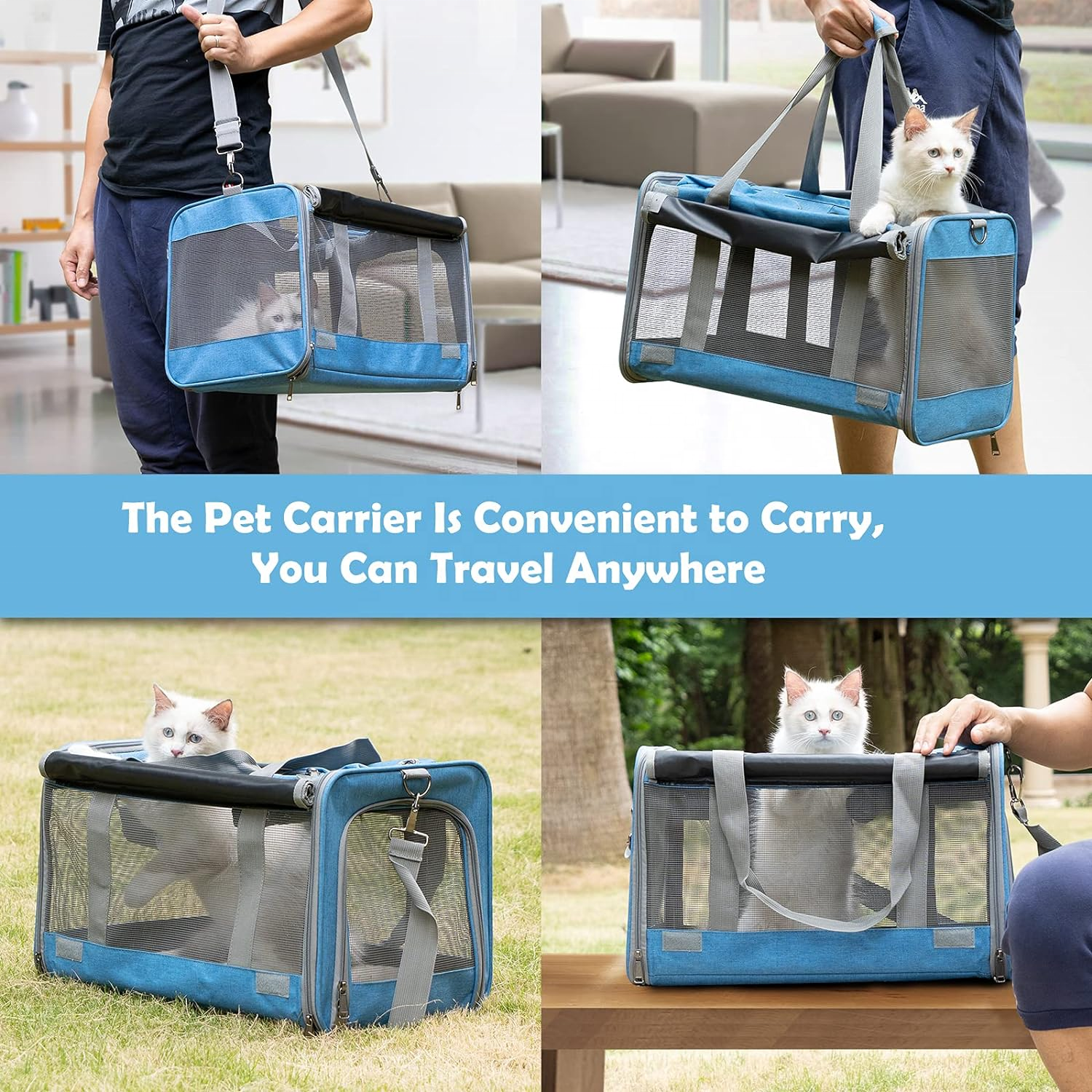 OF Most Popular Outdoor Washable Soft-Sided Cat Bag Dog Carrier Pet Carrier For Large Cats