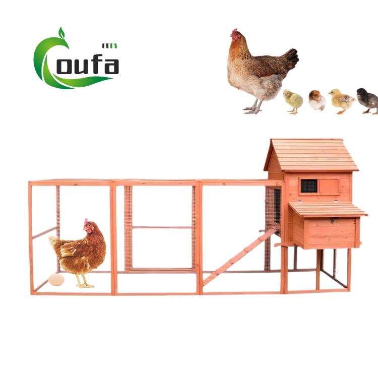 OF Hot Sales Outdoor Pet Supplies Poultry Cage Large Rainproof Wood Hen Chicken House Cage Coop