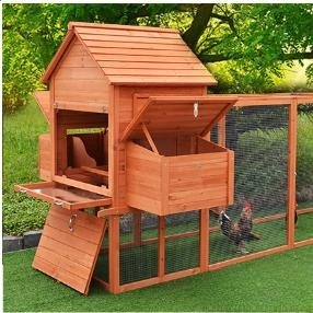 OF Hot Sales Outdoor Pet Supplies Poultry Cage Large Rainproof Wood Hen Chicken House Cage Coop