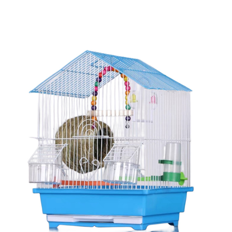 wholesale bird cages High quality luxury parrot canary round bamboo bird iron cage