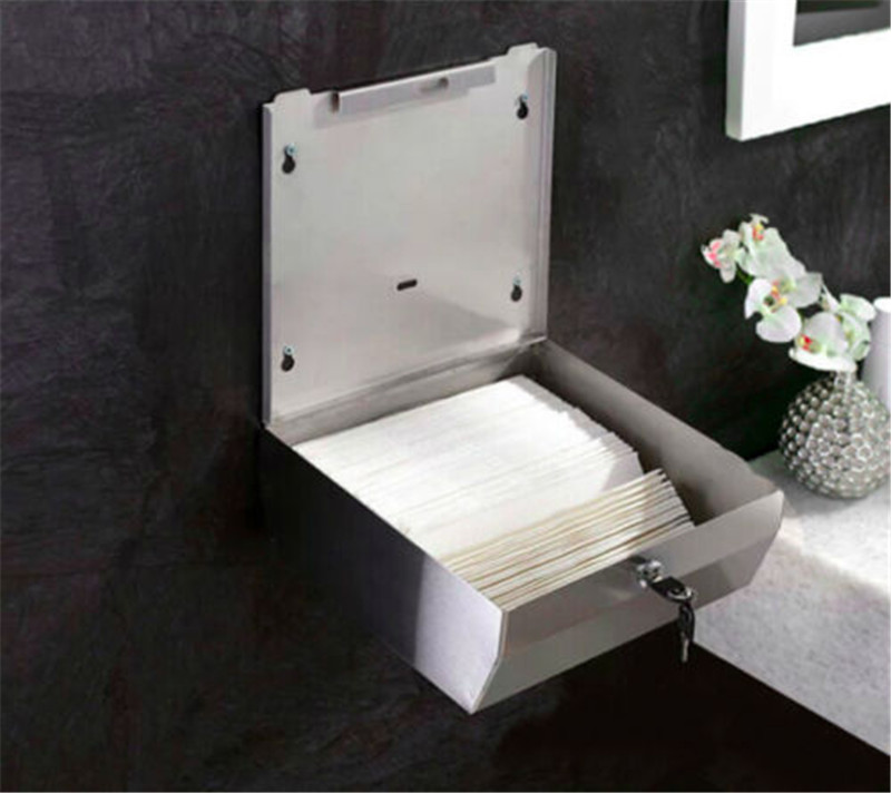 Hand Towel Stainless Steel Toilet Paper Holder Paper Towel Tissue Dispenser