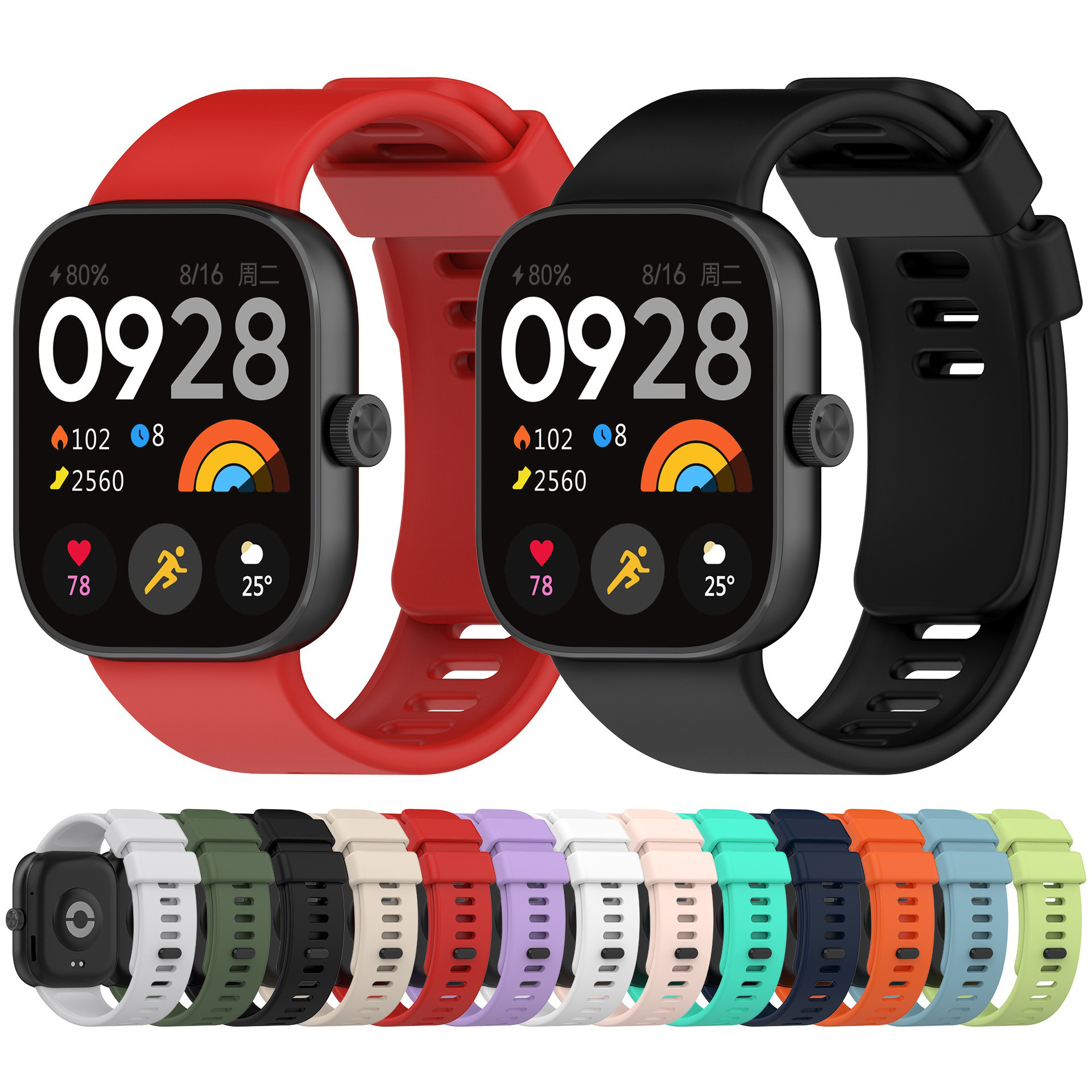 New product rubber Silicone redmi watch 4 sport smart watch Bracelet straps for xiaomi mi band 8 pro strap