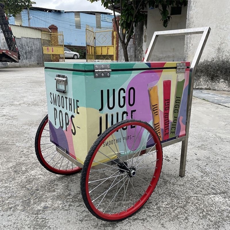 Commercial Cargo Tricycle 3 Wheel Electric Ice Cream Bike for Sale Pedal Assist Freezer Bicycle Popsicle Vending Cart