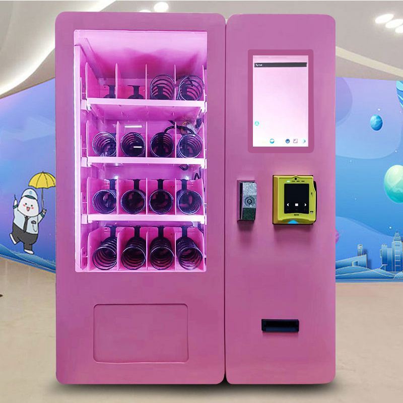 purely mechanical two slot one coins mini vending machine with condom pad tissue for public welfare project