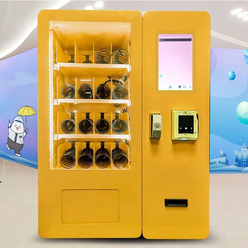 purely mechanical two slot one coins mini vending machine with condom pad tissue for public welfare project