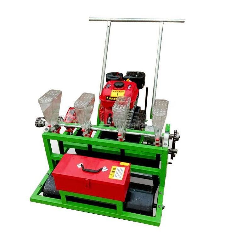 Hot Sale Four Wheel Tractor Vegetable Planter Price / Small Adjustable Grass Seeder Crops Onion Seed Planter