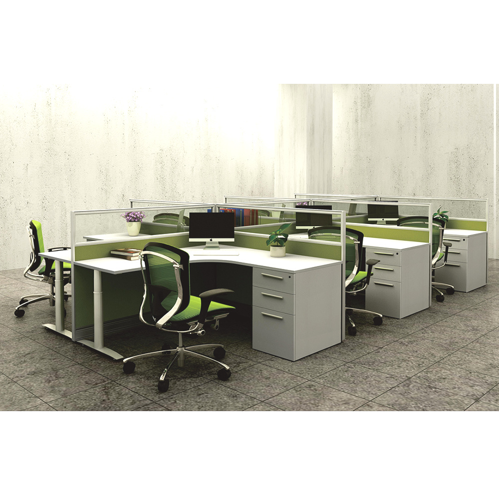 Open Office Furniture Modular Partition Tables Desk Office Cubicle Workstations for 2,4,6,8 person