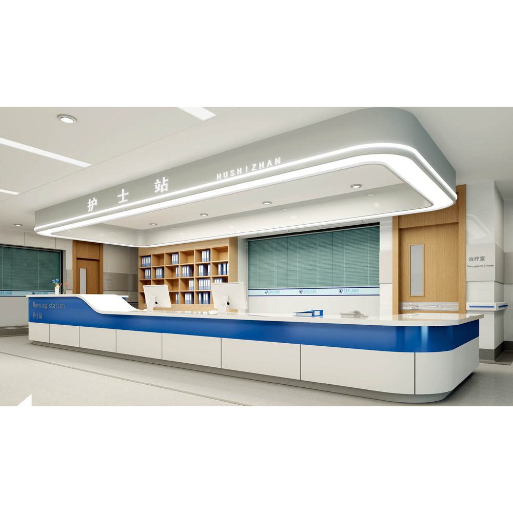 Good Quality Nurse Station for Hospital Furniture and Equipment Modern Design Hospital Reception Desk