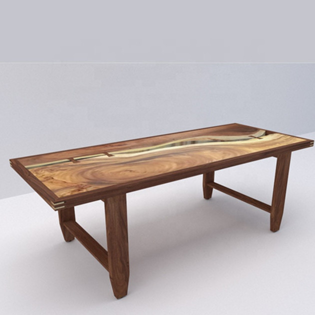 Wood table natural slab table cenference table wood luxury acacia wood furniture