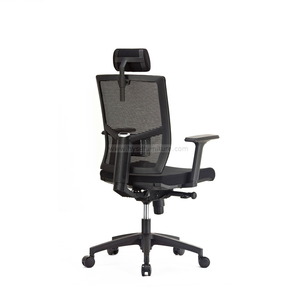 New design office ergonomic mesh chair with adjustable leather headrest