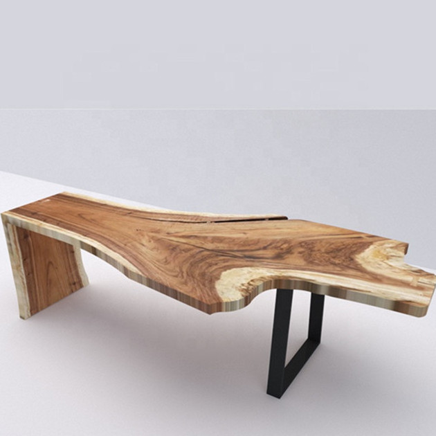 Wood table natural slab table cenference table wood luxury acacia wood furniture