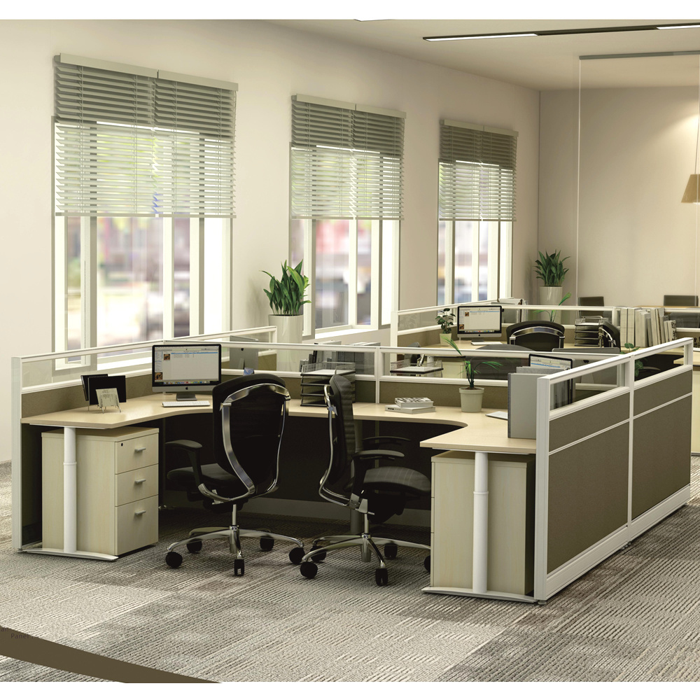 Open Office Furniture Modular Partition Tables Desk Office Cubicle Workstations for 2,4,6,8 person