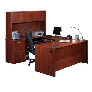 High Tech Office Furniture U Shaped Executive Office Table with Hutch Cabinet HY-ED50