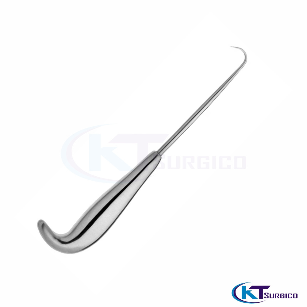 Kocher Bone Hook Inside Blunt Hollow Handle, Overall Length 200mm Surgical Hospital Use Instruments Supplier