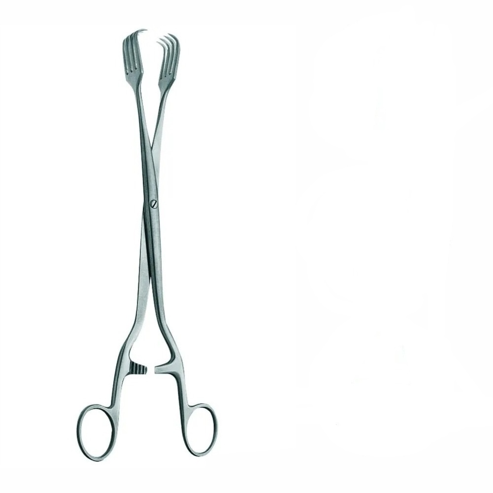 Billroth Tumor Forceps 4x4 Prongs Surgical Clamps Stainless Steel Gynecology Instruments