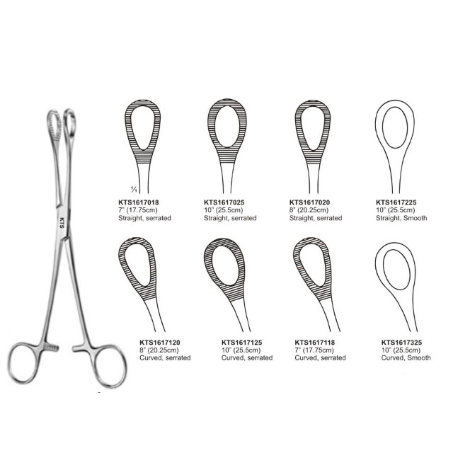 Hemostats And Clamps Dressing And Sponge Forceps Foerster Sponge Holding Forceps Straight & Curved Serrated Stainless Steel