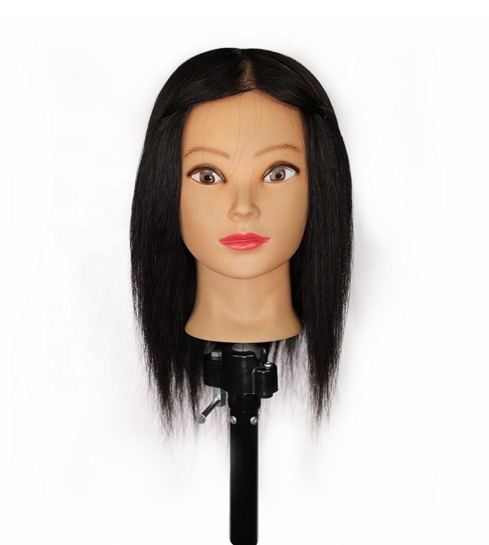 Cosmetology 100% Real Human Hair Salon Practice Hairdresser Training Head Mannequin Dummy Doll Mannequin