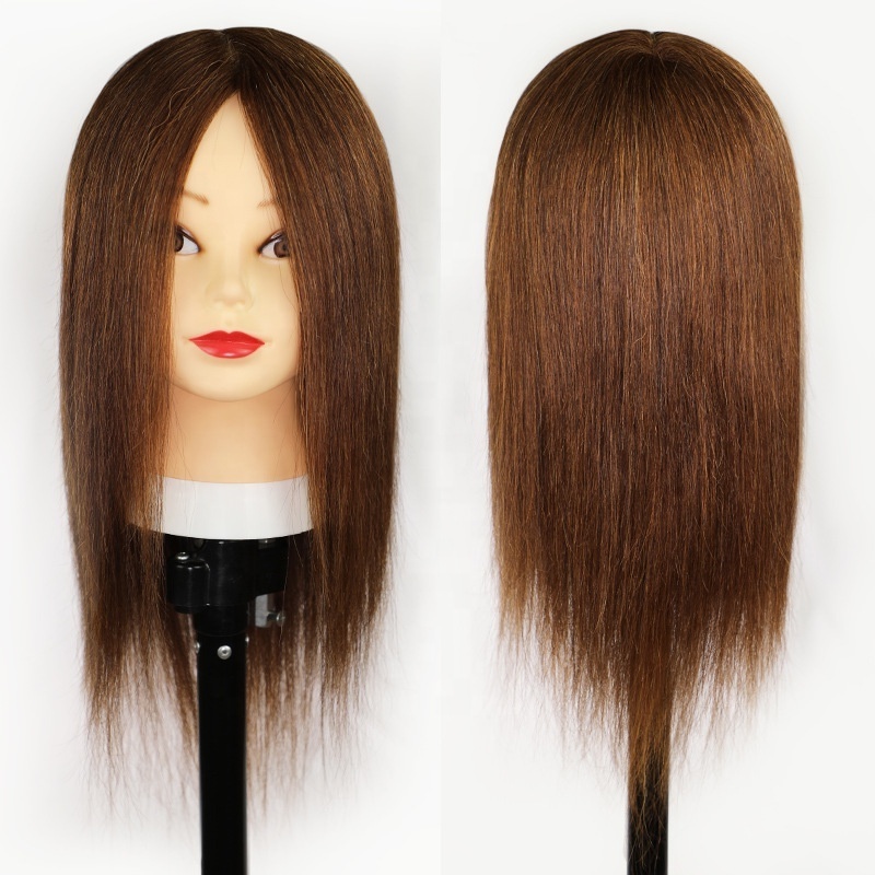 Cosmetology 100% Real Human Hair Salon Practice Hairdresser Training Head Mannequin Dummy Doll Mannequin