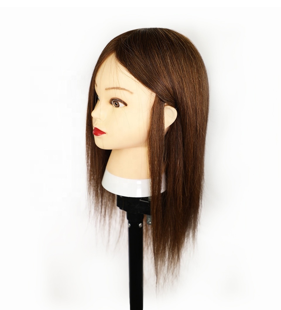 Cosmetology 100% Real Human Hair Salon Practice Hairdresser Training Head Mannequin Dummy Doll Mannequin