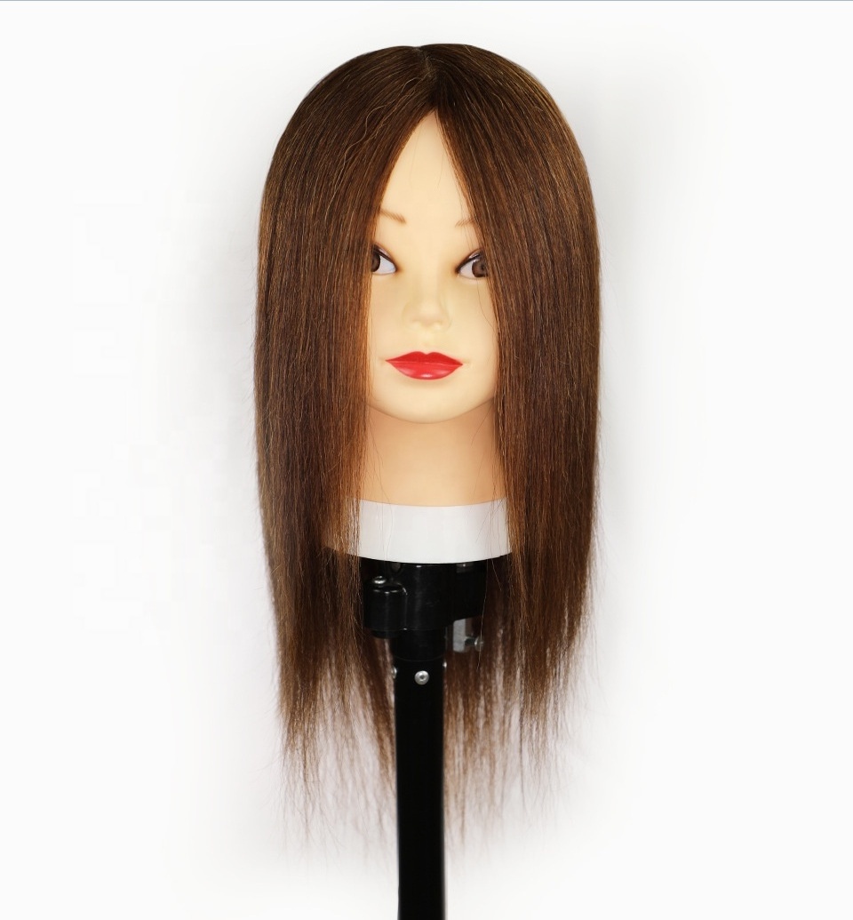 Cosmetology 100% Real Human Hair Salon Practice Hairdresser Training Head Mannequin Dummy Doll Mannequin