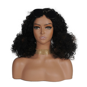 Wholesale Cheap Fashion PVC Bust Female Wig Display Realistic Mannequin Head with Shoulder