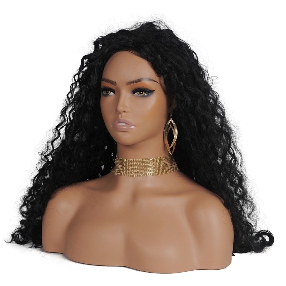 Wholesale Cheap Fashion PVC Bust Female Wig Display Realistic Mannequin Head with Shoulder