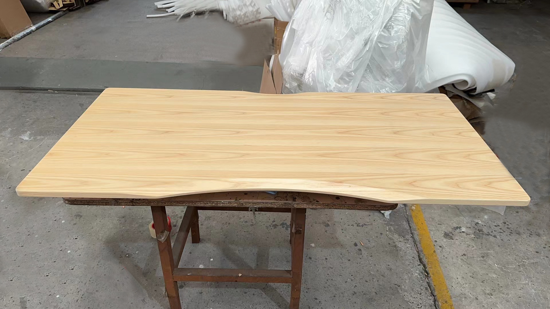 MDF wooden desk table tops in different pvc colors and sizes