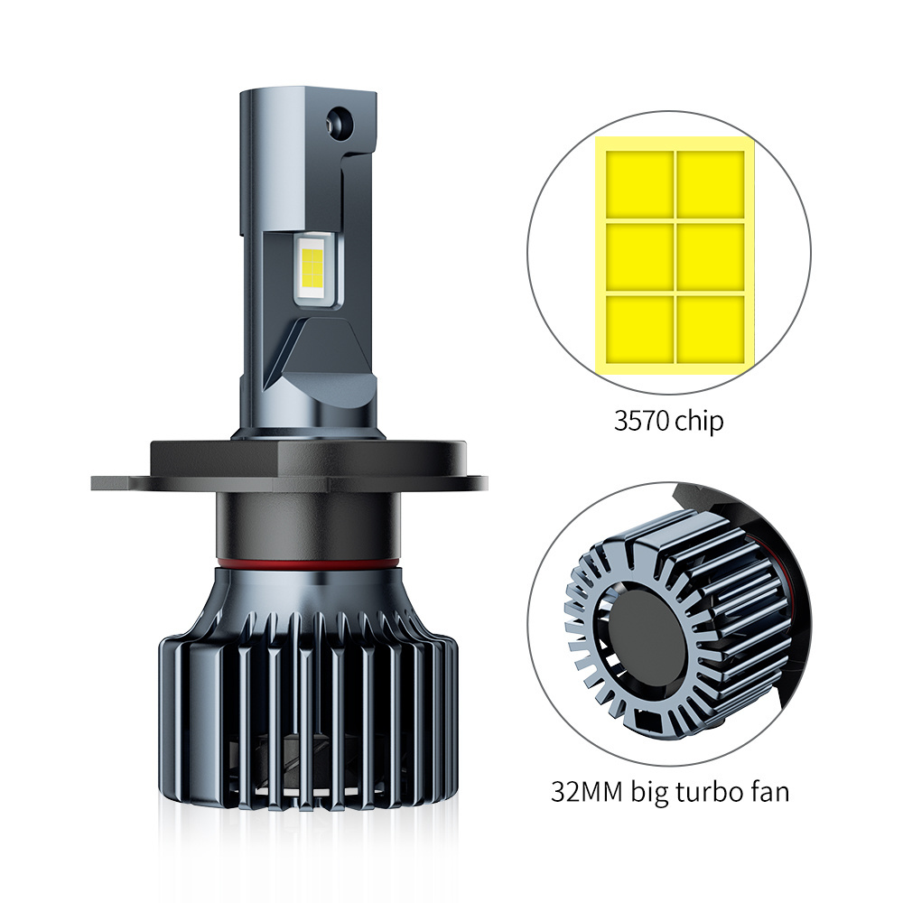 High Power Led Headlight Bulb 90W 9006 H4 9005 H7 6500K 12v 24V Universal Car Headlight Bulb