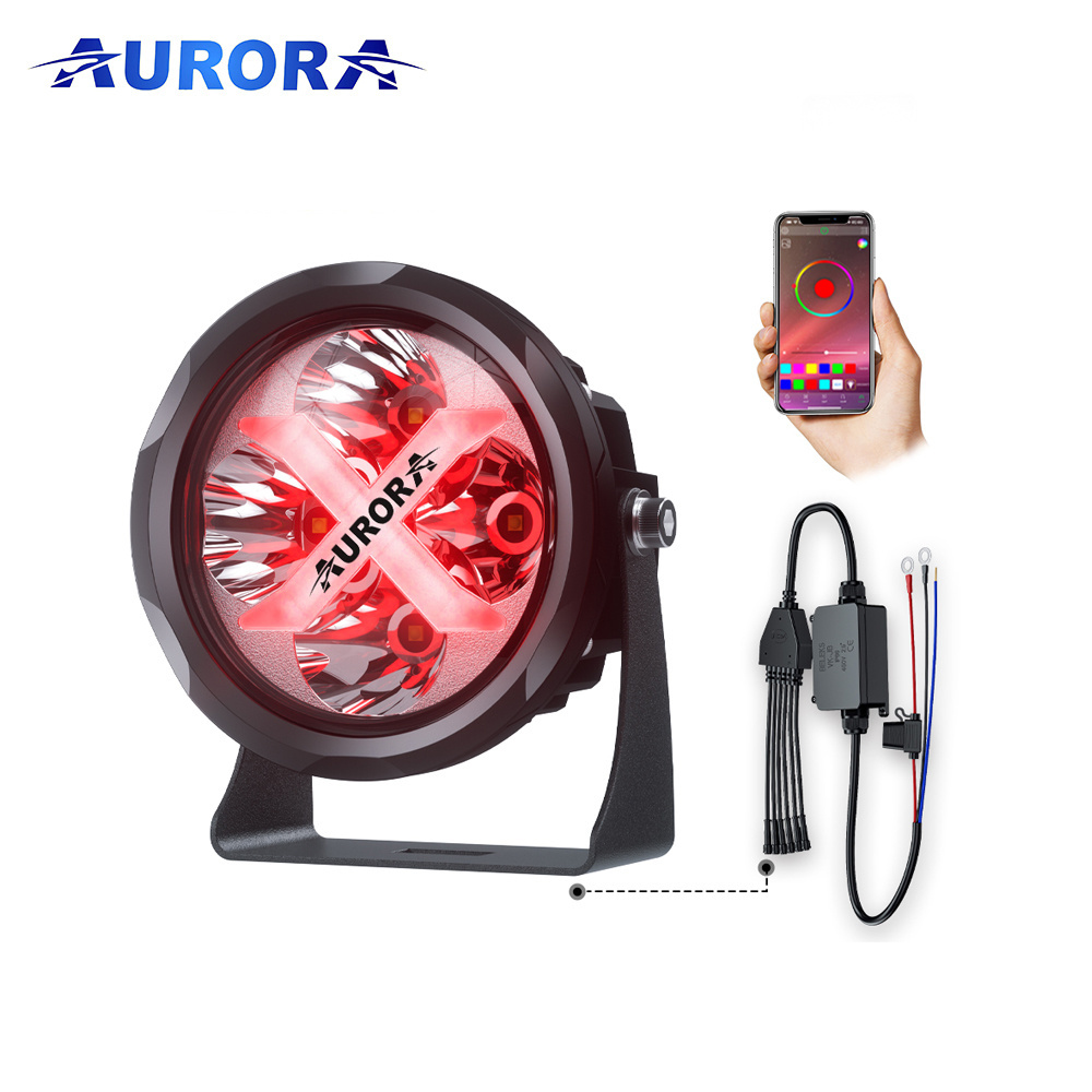 New Arrival AURORA 4 inch 20w Car Led Work Offroad Spot Flood Light Truck Round LED Driving Light