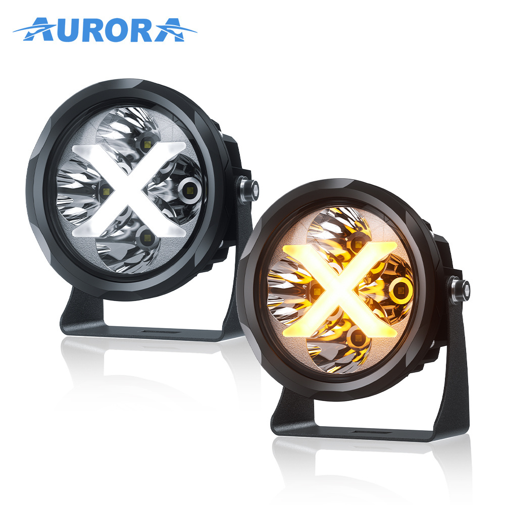 New Arrival AURORA 4 inch 20w Car Led Work Offroad Spot Flood Light Truck Round LED Driving Light