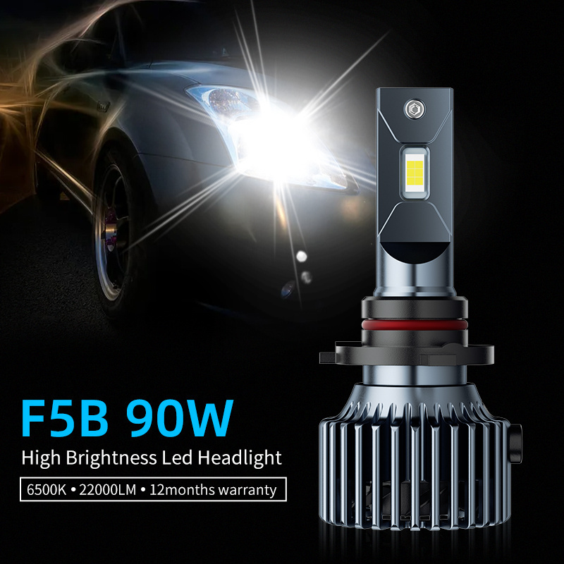 Bright Led Headlight Bulb High Low Beam 90W 9006 9005 H7 H11 6500K 12v 24V Universal Car Headlight Bulb