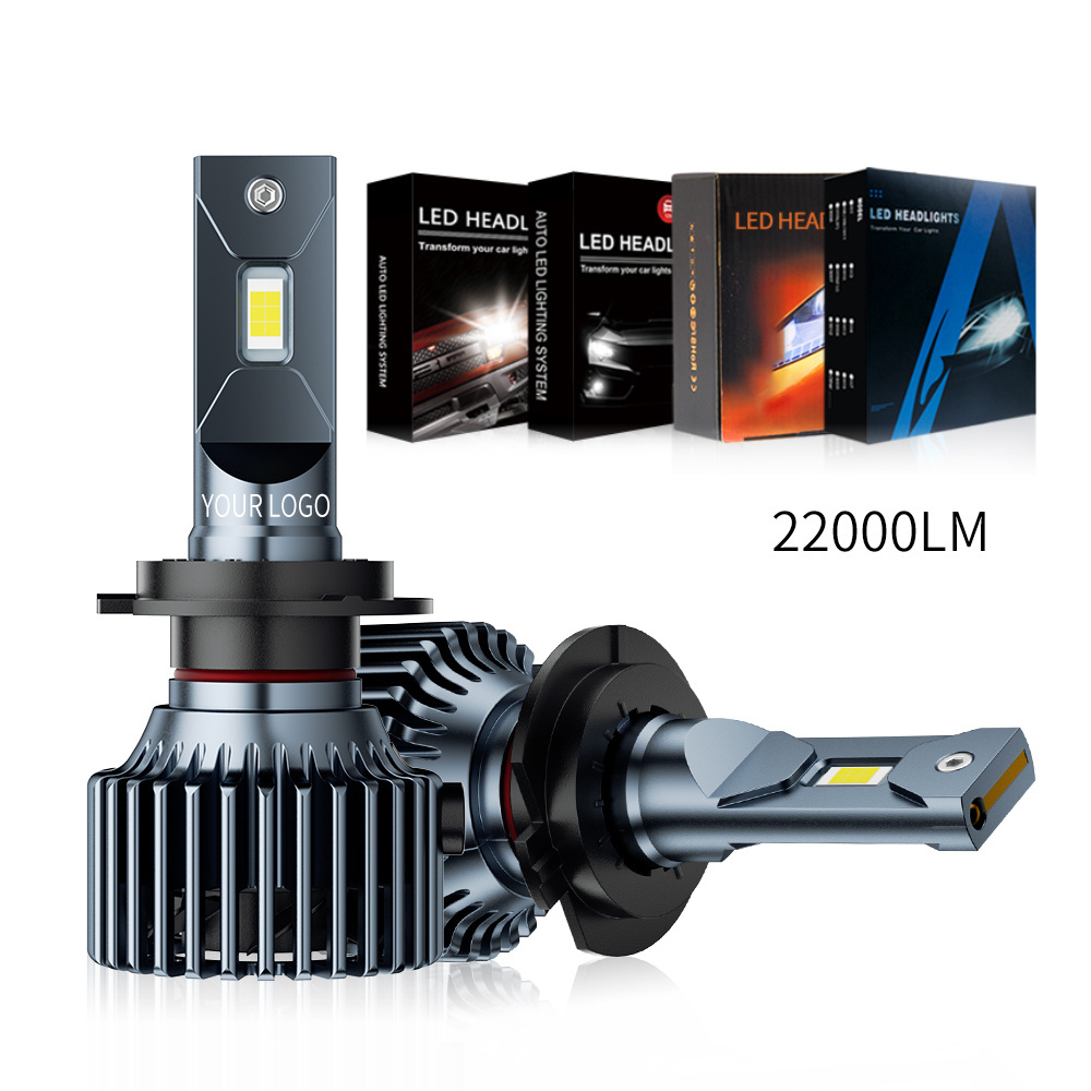 Super Bright 22000 Lumen Auto H7 H4 Lights Led Fan Led 9005 9006 H11 H7 H4 Car LED Headlights Bulb