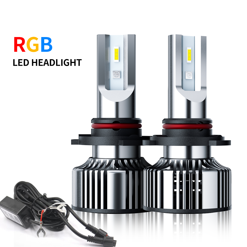 Replace halogen lamp CAR LED HEADLIGHT RGB Light H4 H7 mini size led headlight bulbs