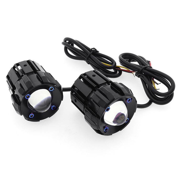 New 60W High Power Dual Color 5D Projector Led Fog Light, Bumper Cube Spot Beam Offroad 4x4 Led Work Light