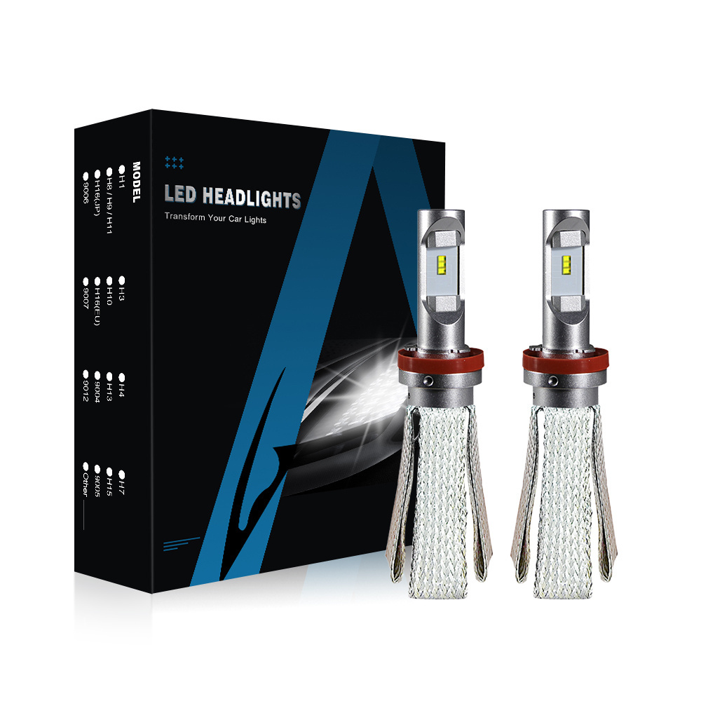 AURORA no radio interference fanless 24v mini led headlight bulb h11 for toyota innova